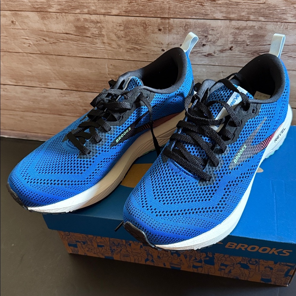 New in Box Brooks Men’s Revel 6 Blue Neutral Running Shoe Size: 8